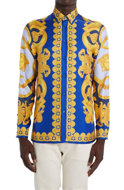 versace short sleeve button up